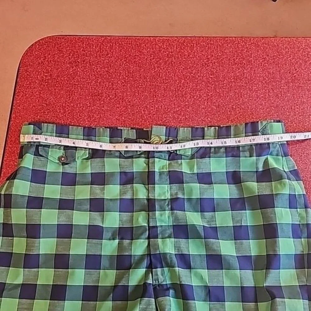 Vintage Chipp New Haven Green Navy Buffalo Check Shorts 38‎ Ivy Prep Yacht Club
